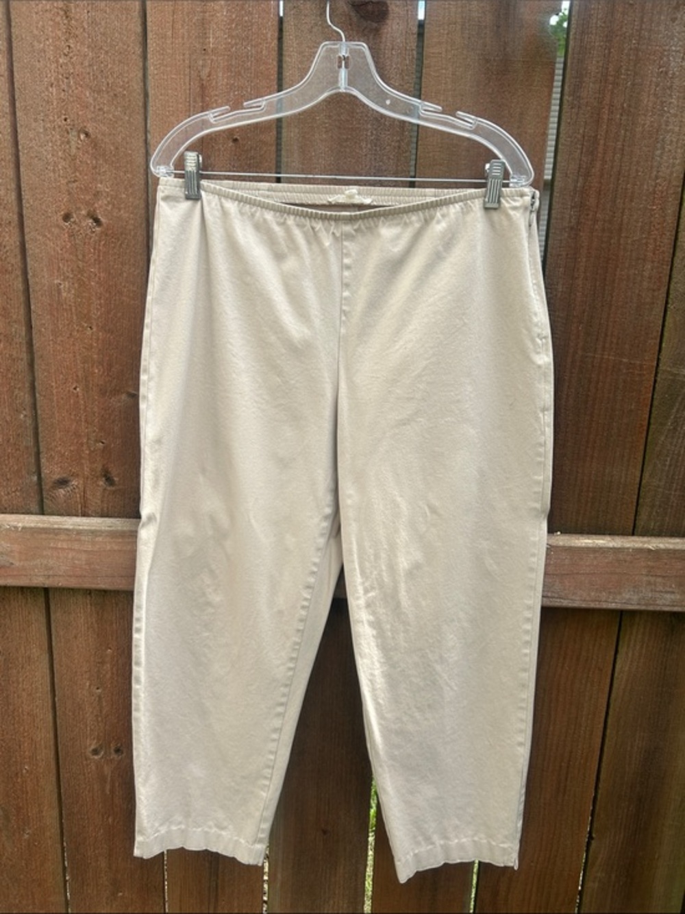 Eileen Fisher Tan Capri Length Pants Sz PL